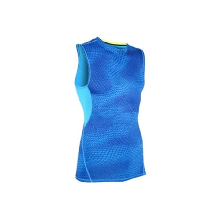 Vesta sport barbati, de gimnastica, compresie termica, albastru, XL INTL