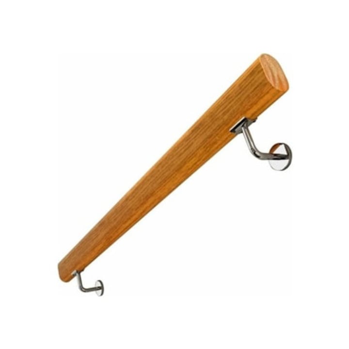 Balustrada sigura pentru scari, design robust si compact, lemn de stejar american