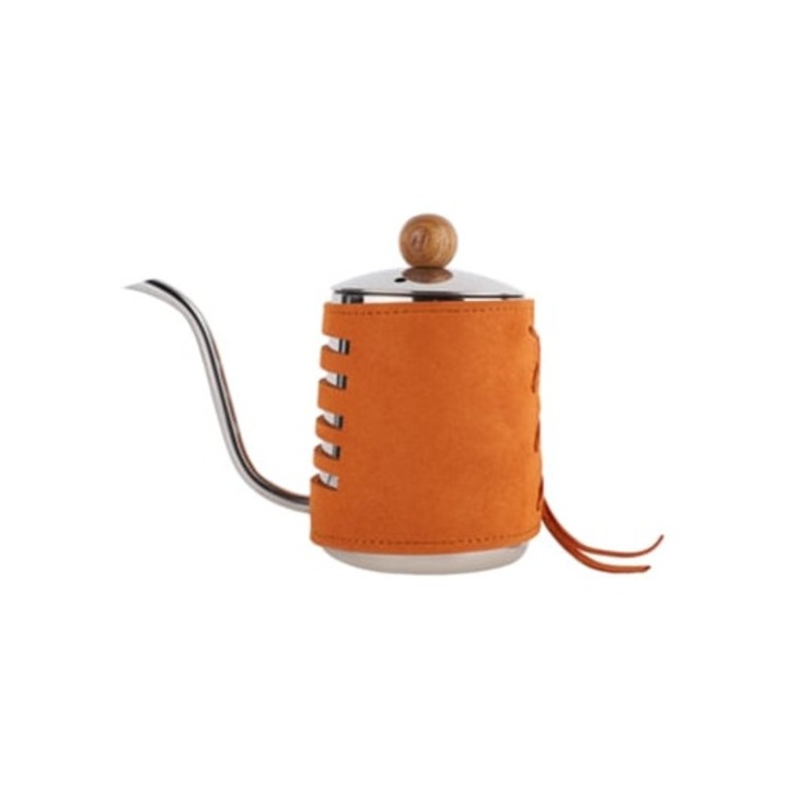 Ibric din otel inoxidabil 500ml cu cioc subtire si maner pentru cafea sau ceai