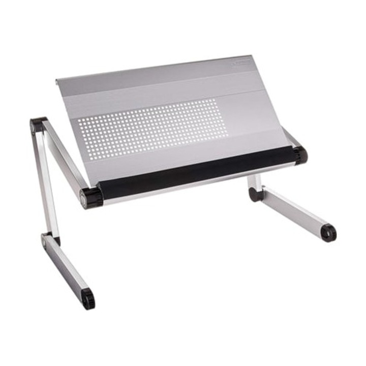 Masa pliabila pentru laptop, inaltime si unghi ajustabile, ventilatie, aluminiu, usoara, stabila