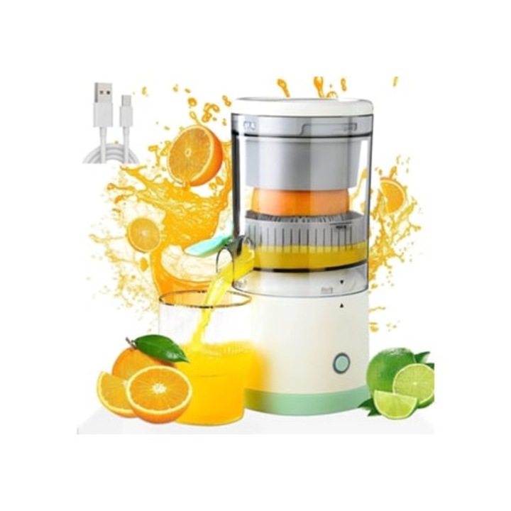 Storcator electric de citrice, portocala, lamaie, incarcare USB