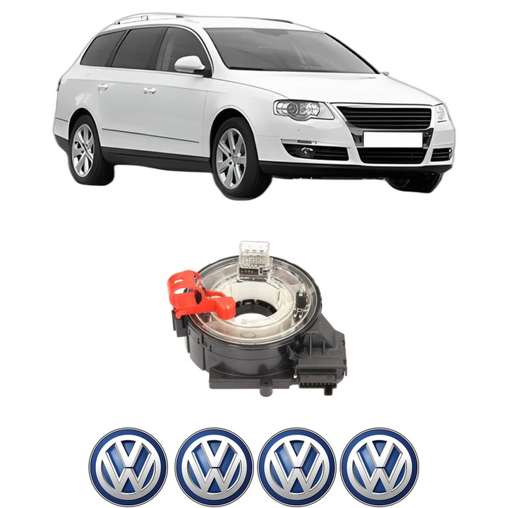 Spirala Airbag Pentru Volan Volkswagen PASSAT B6 Variant (3C5) din 2005-2011, Auto, 4x Stickere auto cu Volkswagen