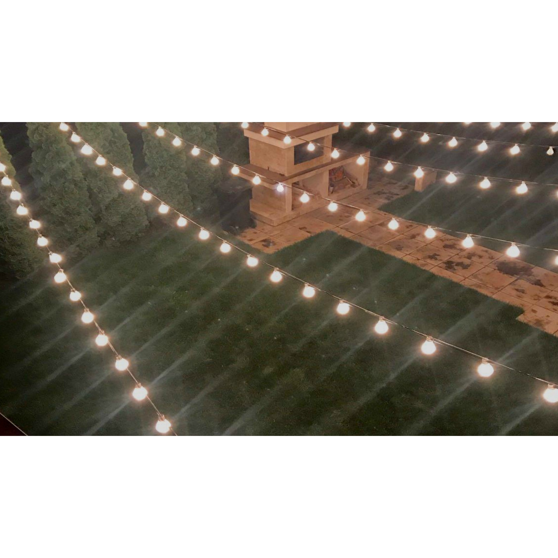 Ghirlanda Luminoasa de Exterior, lungime 8 m, cu 4 Led/m, Glob Transparent