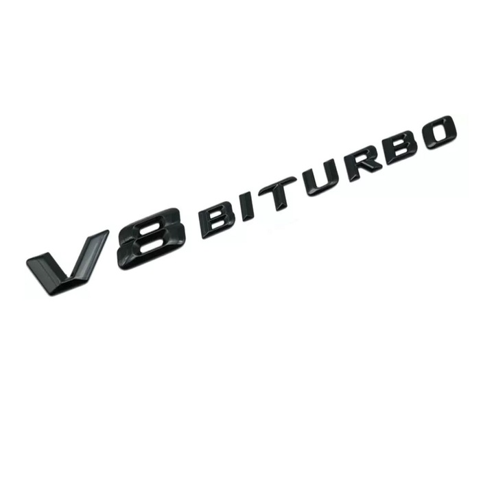 V8 Biturbo embléma Mercedeshez, fekete