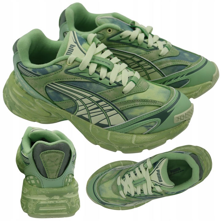Pantofi Sport Dama, Puma, Velophasis Retreat Yourself Wns P395997 01, Marime 41, Verzi, Materiale Ecologice Sintetice Si Textile, Antiderapante, Respirabile, Cu Amortizare, Confortabili, Cu Sireturi, Ideali Pentru Stilizari Zilnice Si Activitati Fizice