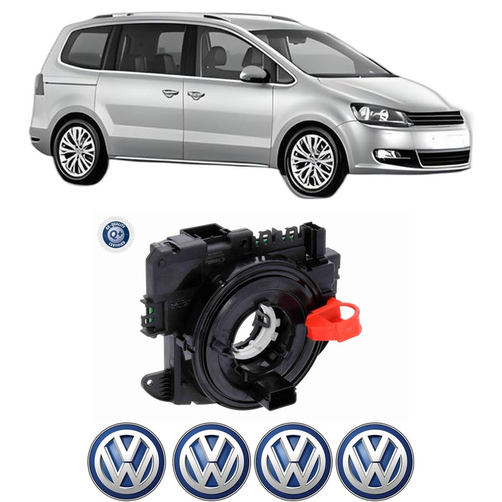Spirala Airbag Pentru Volan Volkswagen SHARAN (7N1, 7N2) din 2010-2022, Auto, 4x Stickere auto cu Volkswagen
