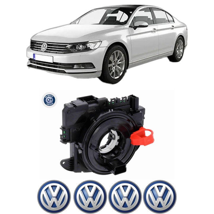 Spirala Airbag Pentru Volan Volkswagen PASSAT B8 (3G2, CB2) din 2014-2024, Auto, 4x Stickere auto cu Volkswagen