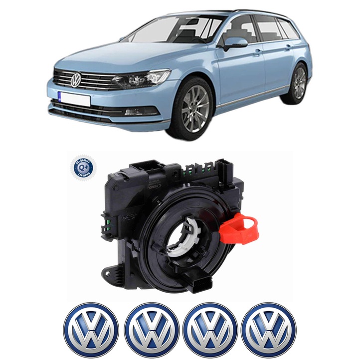 Spirala Airbag Pentru Volan Volkswagen PASSAT B8 Variant (3G5, CB5) din 2014-2024, Auto, 4x Stickere auto cu Volkswagen