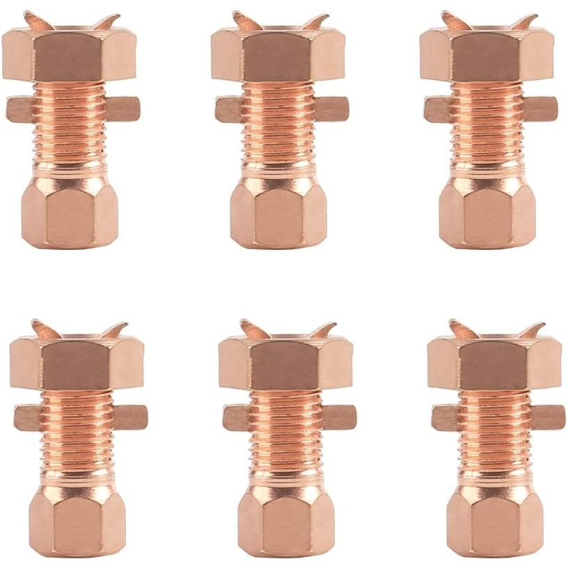 Set 6 Cleme de Impamantare din Cupru pentru Conectarea Firelor