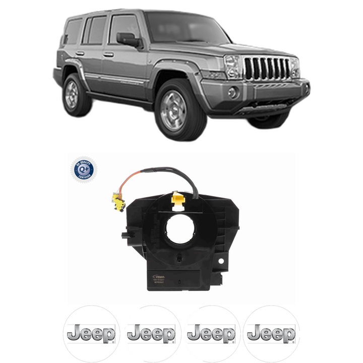 Spirala Airbag Pentru Volan JEEP COMMANDER (XK, XH) din 2005-2010, Auto, 4x Stickere auto cu JEEP