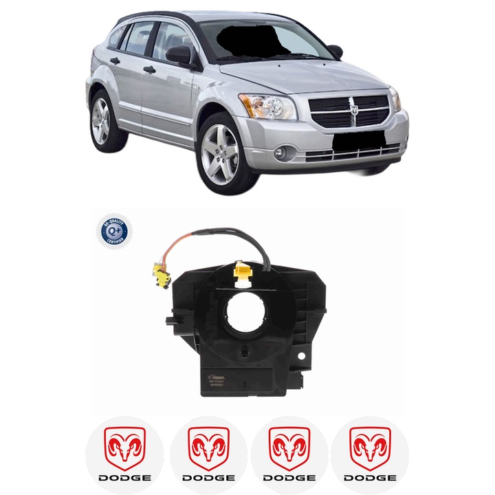 Spirala Airbag Pentru Volan DODGE CALIBER din 2006-2011, Auto, 4x Stickere auto cu DODGE