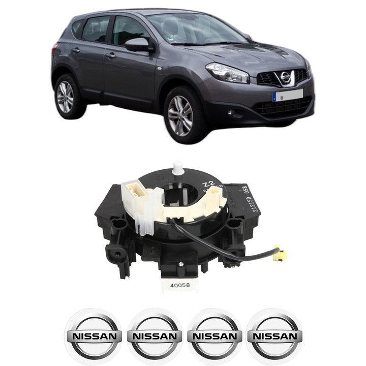 Spirala Airbag Pentru Volan NISSAN QASHQAI I VAN (J10) din 2013-2014, Auto, 4x Stickere auto cu NISSAN