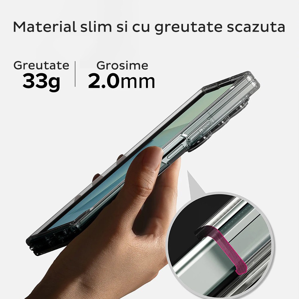 Husa pentru Samsung Galaxy Z Fold 7 Ringke Fusion, Calitate premium, Transparenta