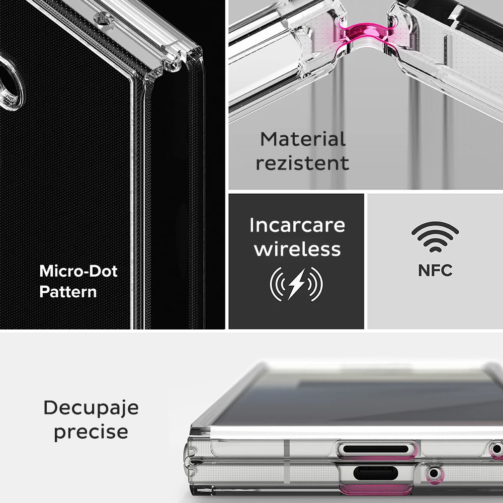 Husa pentru Samsung Galaxy Z Fold 7 Ringke Fusion, Calitate premium, Transparenta