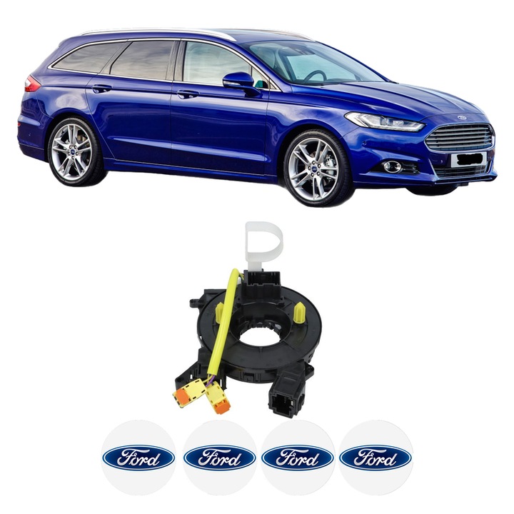 Spirala Airbag Pentru Volan FORD MONDEO V Turnier (CF) din 2014-2019, Auto, 4x Stickere auto cu FORD