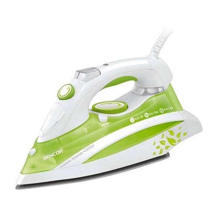 Fier de călcat Sencor 2200W, ceramică, rezervor de apă 380ml, 295x115x140mm