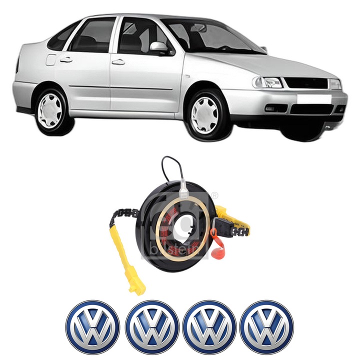 Spirala Airbag Pentru Volan Volkswagen POLO III CLASSIC (6V2) din 1995-2006, Auto, 4x Stickere auto cu Volkswagen