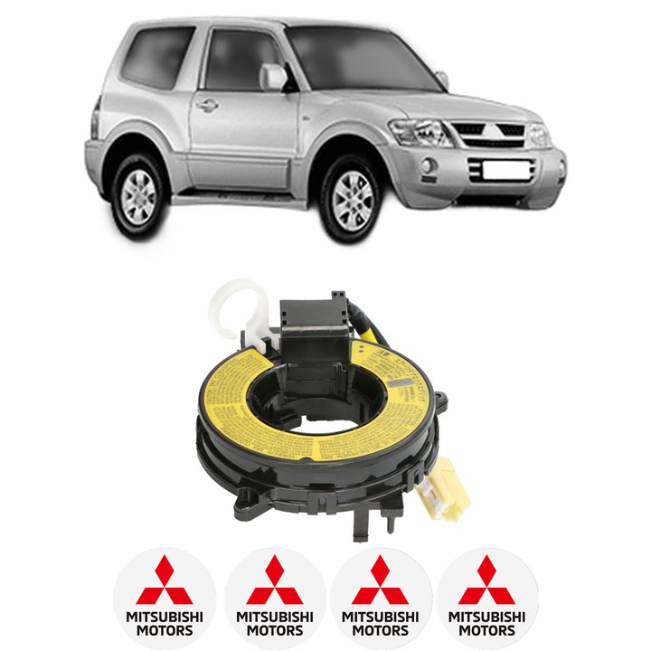 Spirala Airbag Pentru Volan MITSUBISHI PAJERO CLASSIC (V2_W, V6_W, V7_W) din 2006, Auto, 4x Stickere auto cu MITSUBISHI