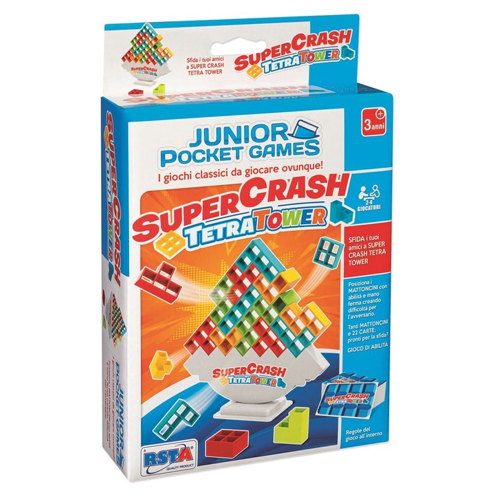 Joc de buzunar Super Crash RS Toys, pentru copii, 3 ani+