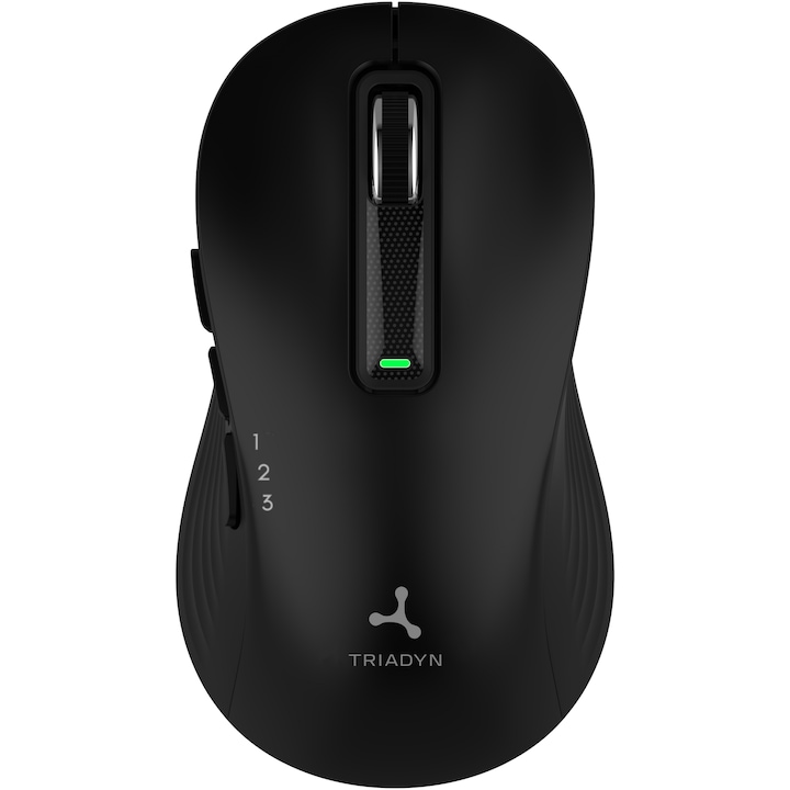 Triadyn EUROPA Bluetooth 2,4 GHz 1600 DPI fekete vezeték nélküli egér irodába