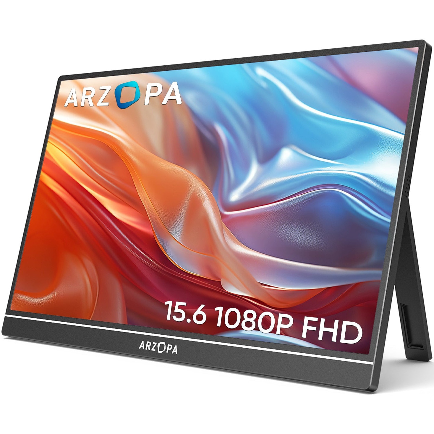 Monitor portabil Arzopa A1, 15.6", 60Hz, Full HD, Silver Gray