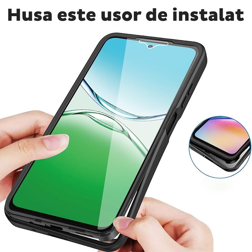 Husa pentru Oppo A5 4G / A5 5G DaDen® ColorVerse 360, Antisoc, Protectie completa spate-ecran, Roz