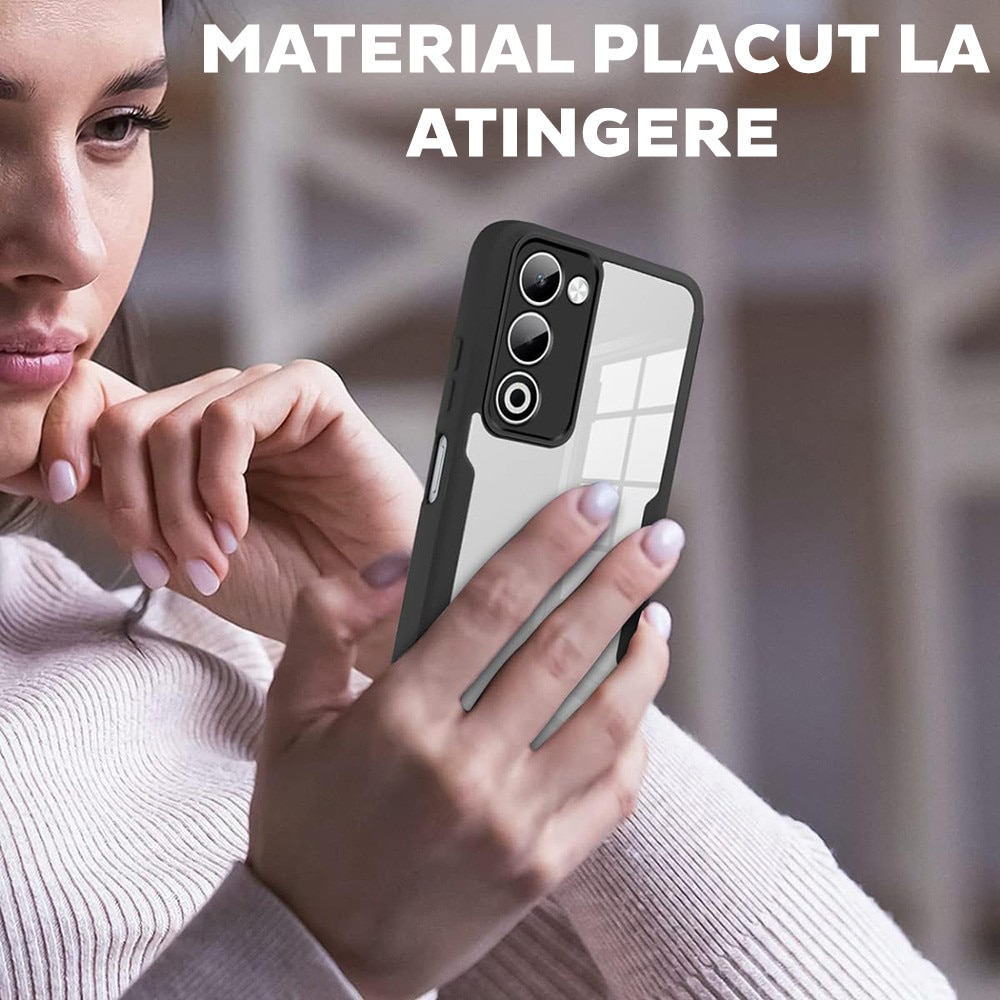 Husa pentru Oppo A5 4G / A5 5G DaDen® ColorVerse 360, Antisoc, Protectie completa spate-ecran, Roz