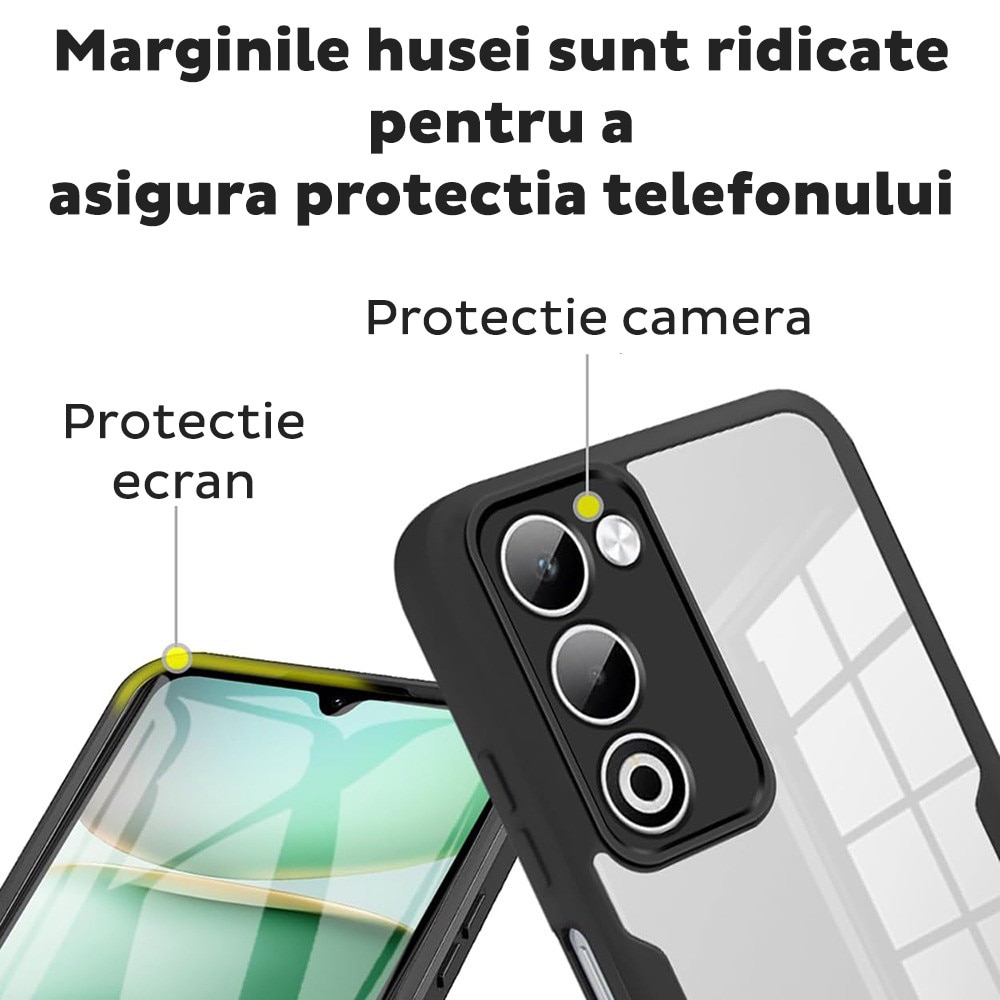 Husa pentru Oppo A5 4G / A5 5G DaDen® ColorVerse 360, Antisoc, Protectie completa spate-ecran, Roz