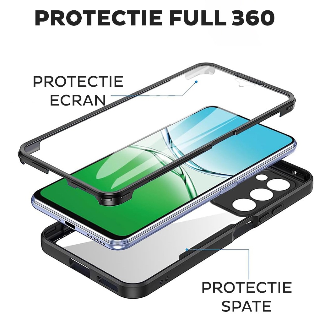 Husa pentru Oppo A5 4G / A5 5G DaDen® ColorVerse 360, Antisoc, Protectie completa spate-ecran, Roz