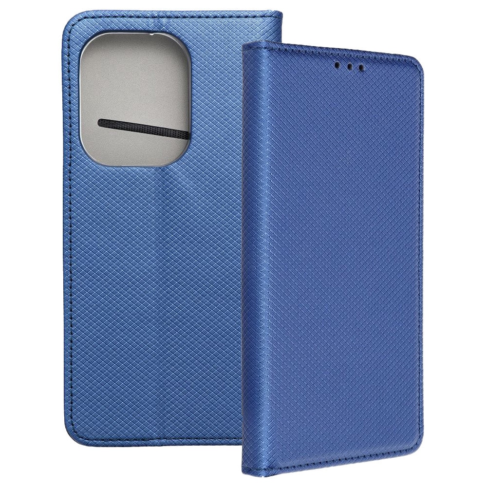 Husă de telefon compatibilă cu Xiaomi Redmi 15C 4G / Redmi 15C 5G / Poco C85 4G, tip carte, cu suport pentru card bancar, închidere magnetică, albastru închis, Smart Case book
