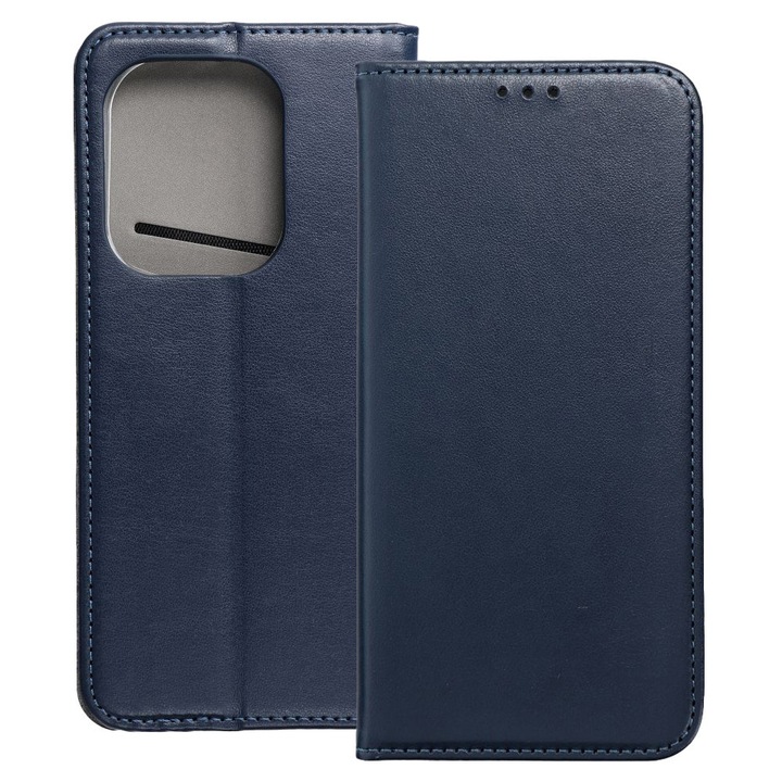 Xiaomi Redmi 15C 4G / Redmi 15C 5G / Poco C85 4G kompatibilis telefontok, könyvtok, mágneszáras, bankkártyatartós, sötétkék, Smart Magnetic