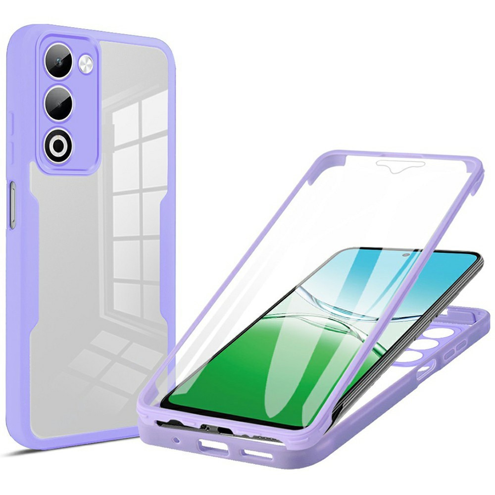 Husa pentru Oppo A5 4G / A5 5G DaDen® ColorVerse 360, Antisoc, Protectie completa spate-ecran, Mov