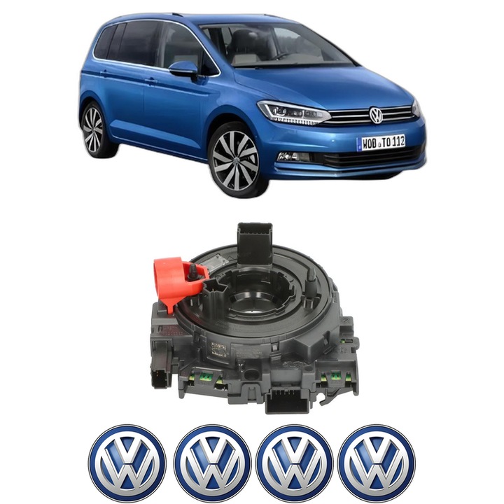 Spirala Airbag Pentru Volan Volkswagen TOURAN (5T1) din 2015-2022, Auto, 4x Stickere auto cu Volkswagen
