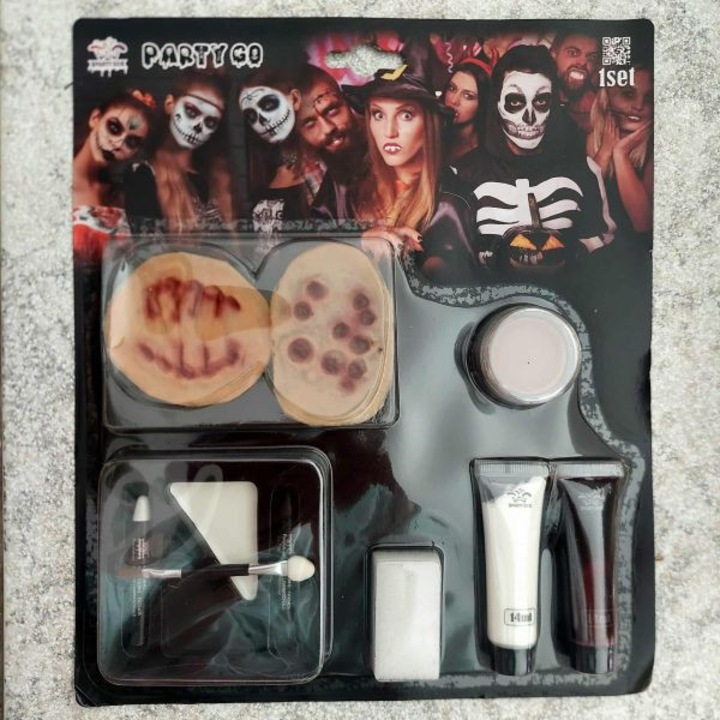 Set de vopsea de Halloween, kit de machiaj, 11 piese
