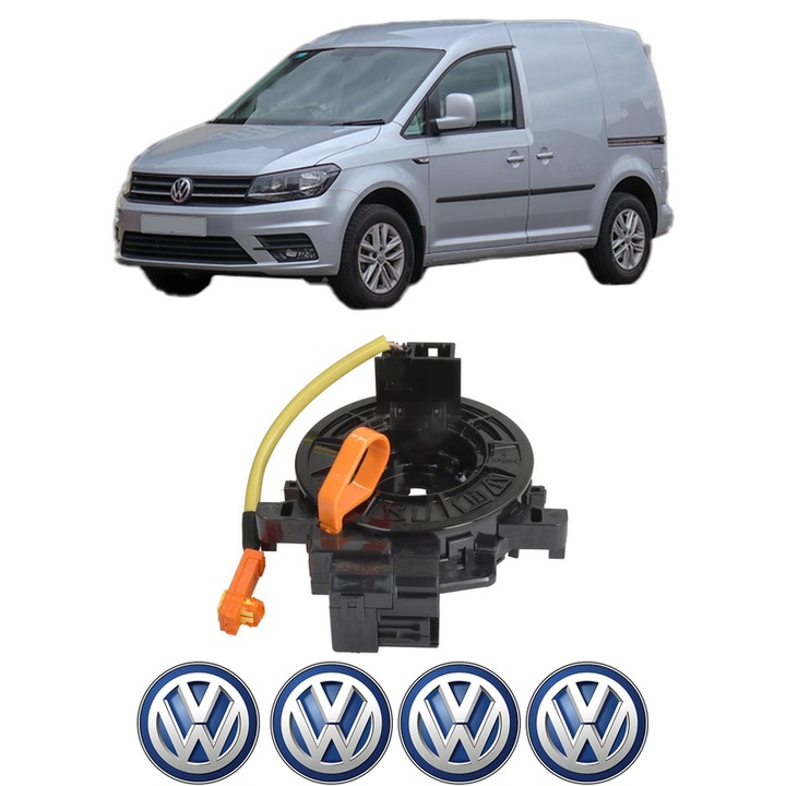 Spirala Airbag Pentru Volan Volkswagen CADDY ALLTRACK IV Box Body/MPV (SAA) din 2015-2020, Auto, 4x Stickere auto cu Volkswagen