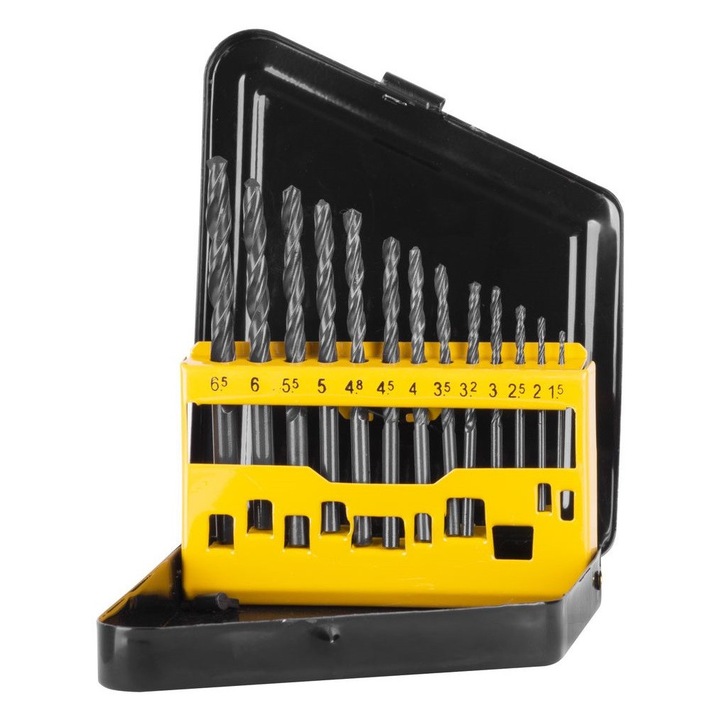 Set burghie metal, 13 buc - HSS, 1,5-6,5 mm Pro FD131