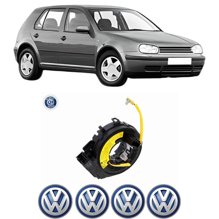 Spirala Airbag Pentru Volan Volkswagen GOLF IV (1J1) din 1997-2005, Auto, 4x Stickere auto cu Volkswagen
