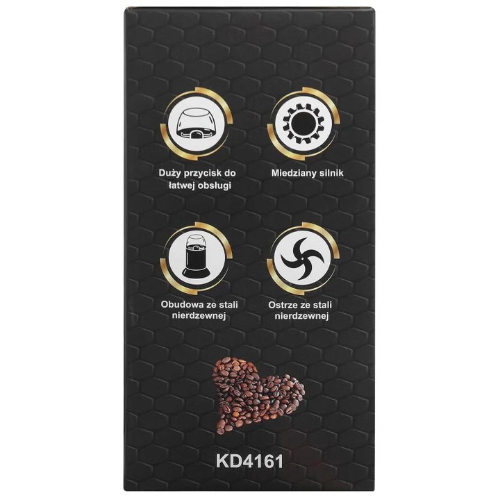 Rasnita electrica KRAFT&DELE KD4161, otel inoxidabil, 300W, capacitate 60 g