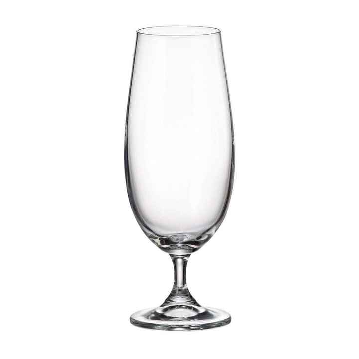 Set 6 pahare bere Crystal Bohemia Sylvia 380 ml transparent