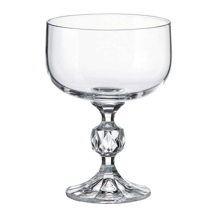 Set 6 pahare sampanie Crystal Bohemia Sterna 200 ml transparent, din sticlă de înaltă calitate