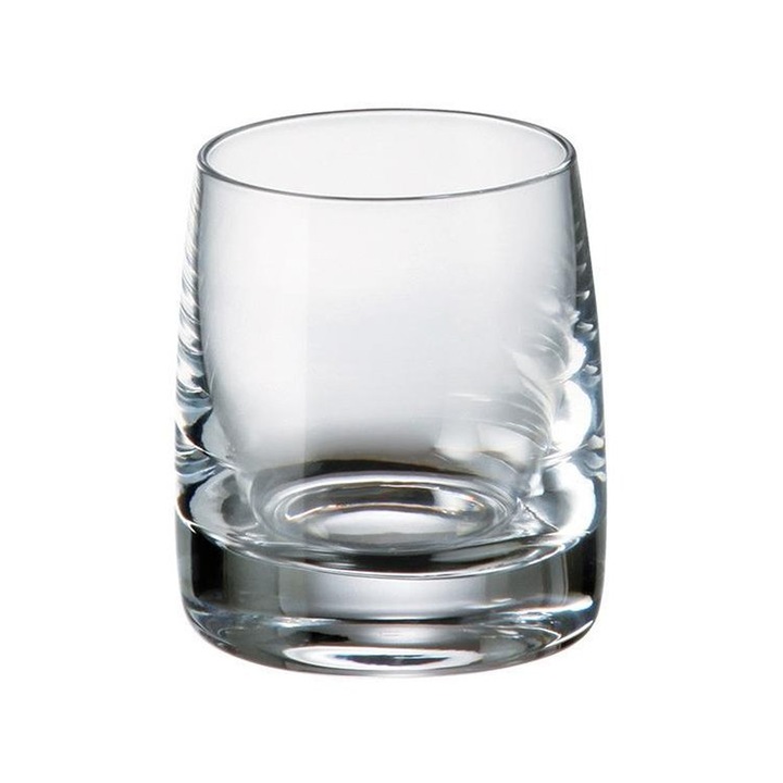 Set 6 pahare shot Crystal Bohemia Pavo, 60 ml, transparent, design elegant
