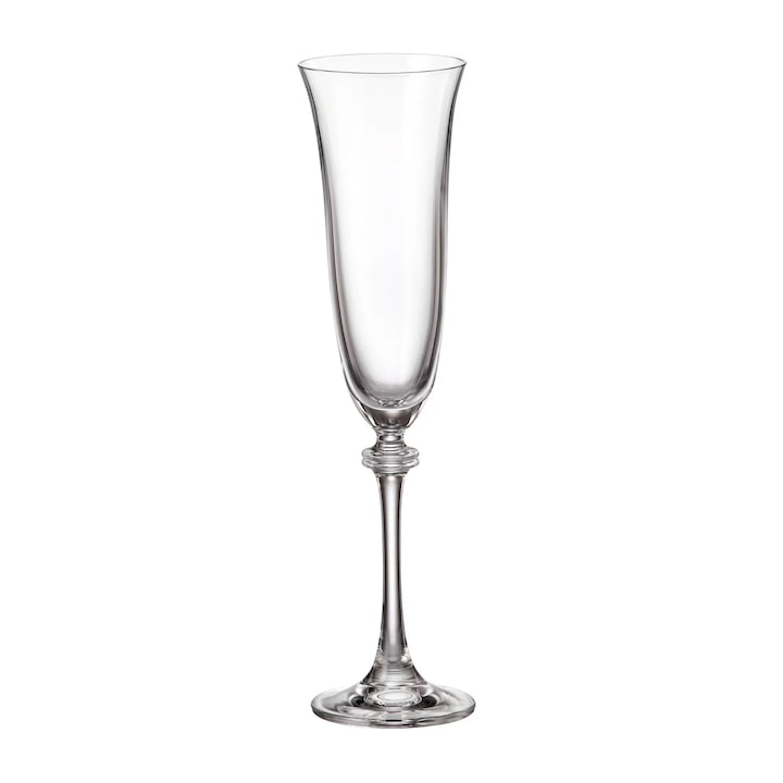 Set 6 pahare sampanie Crystal Bohemia Asio 190 ml transparent