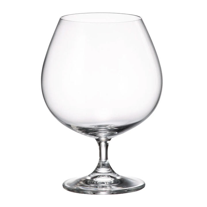 Set 6 pahare coniac Crystal Bohemia Colibri 690 ml transparent