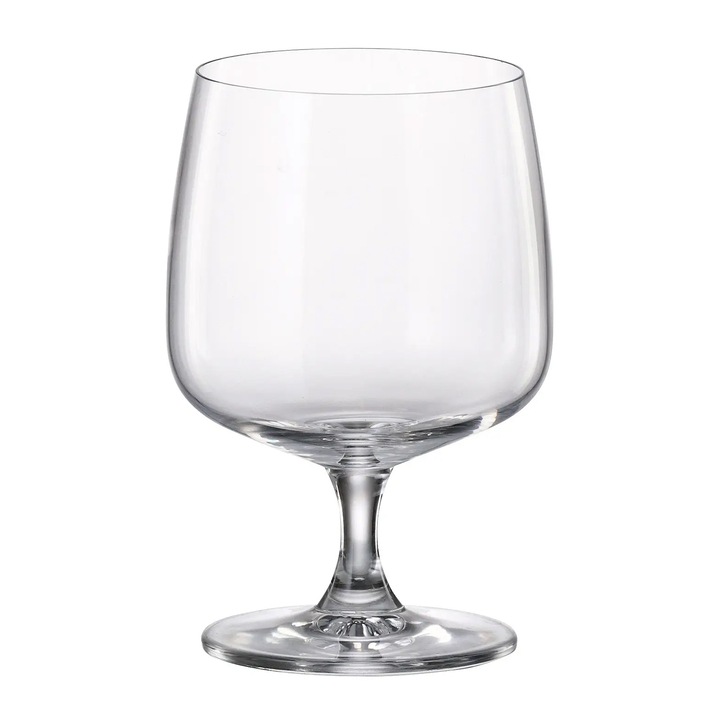 Set 6 pahare coniac Crystal Bohemia Anas 375 ml transparent