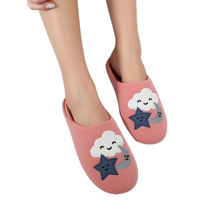 Papuci de camera A-8975roz 121718, Roz, 36-37