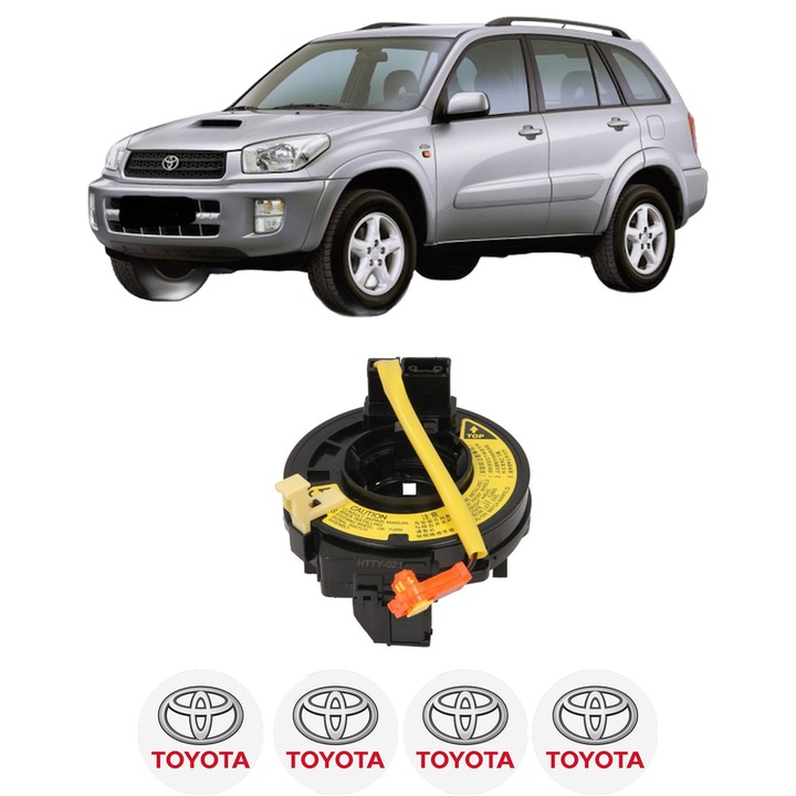 Spirala Airbag Volan akusan, TOYOTA RAV 4 II (_A2_), 2000-2005, 4x Stickere auto