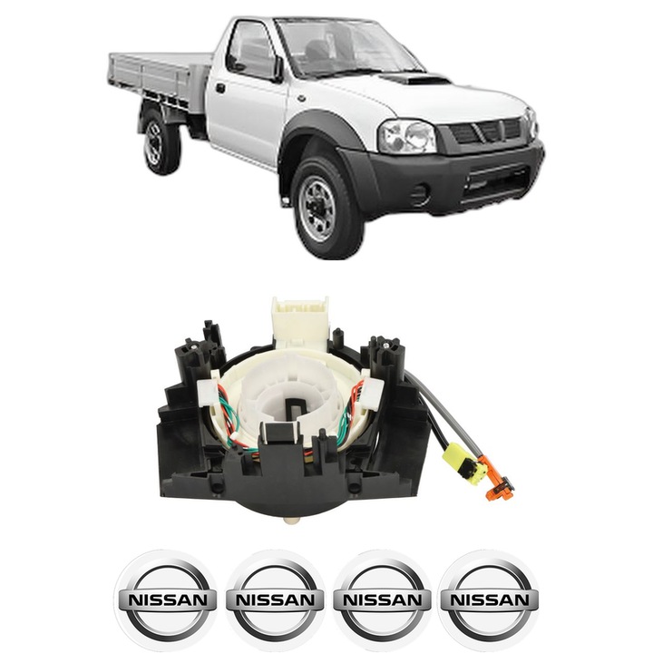 Spirala Airbag FEBI pentru Nissan Navara NP300 D40 2008-2010, 4 stickere auto, montaj simplu