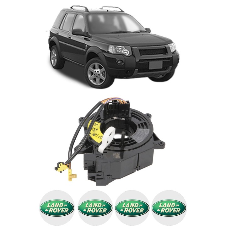 Spirala Airbag pentru Volan Land Rover Freelander 2, 2006-2014, set cu 4 stickere auto, 0, 32kg