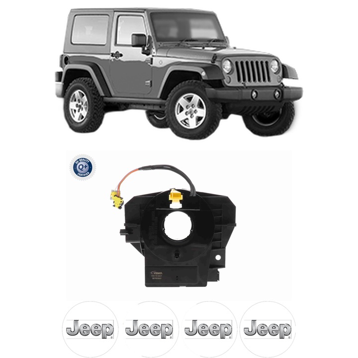 Spirala Airbag JEEP WRANGLER III (JK) 2007-2015, cu 4 stickere auto