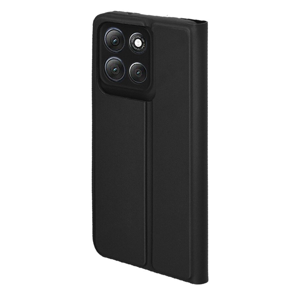Husa Tip carte pentru Motorola Moto G86 Power DaDen® Magskin Book, Antisoc, Protectie completa spate-ecran, Buzunar card, Piele ecologica, Negru